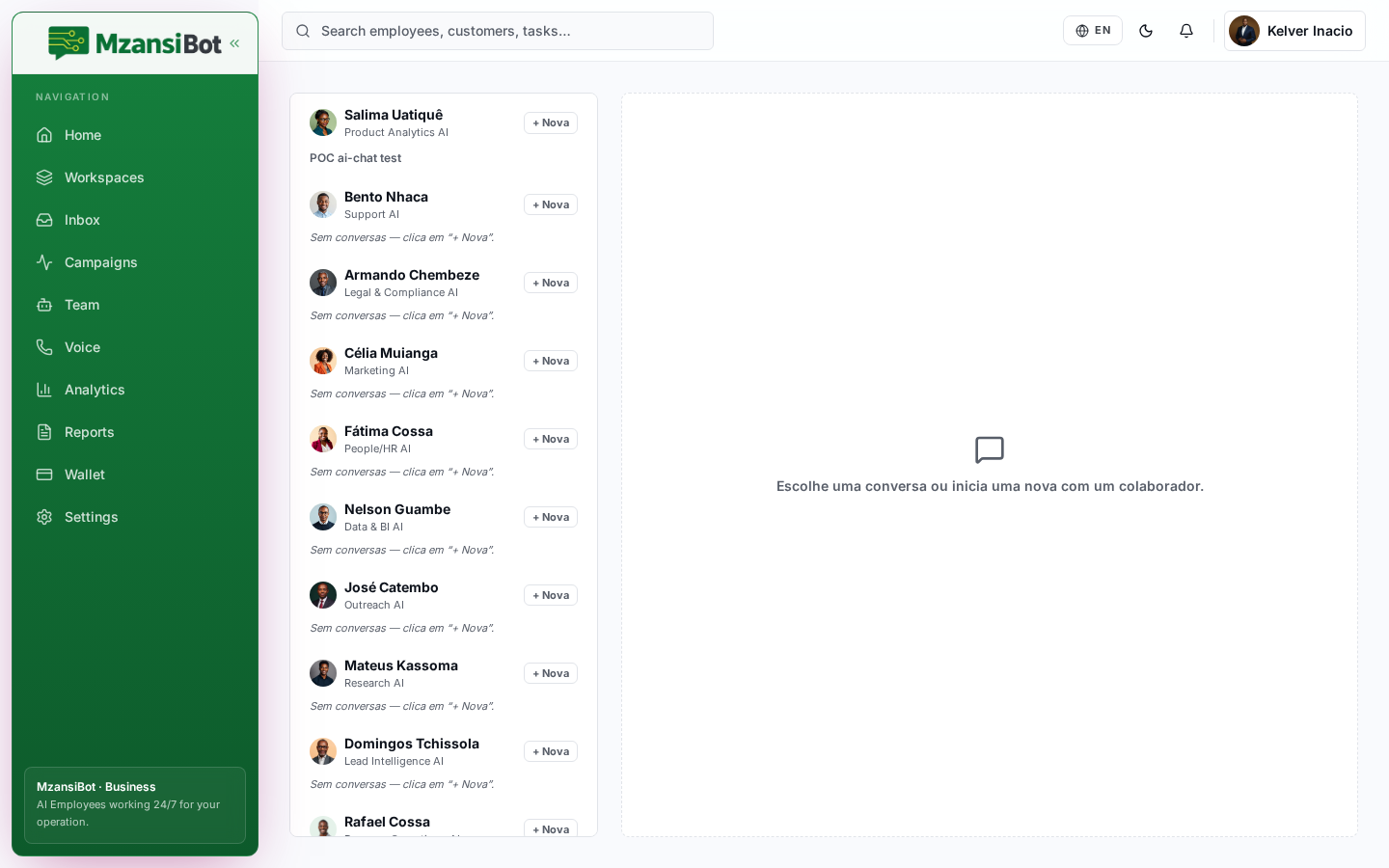 Chat operacional